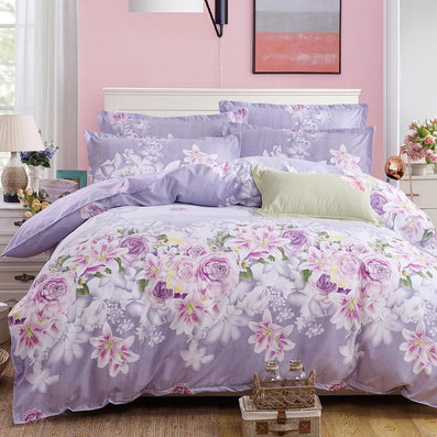 4pcs Bohemian Bedding Set Soft Polyester Bed Linen Duvet Cover