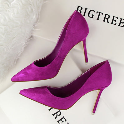 purple sexy heels