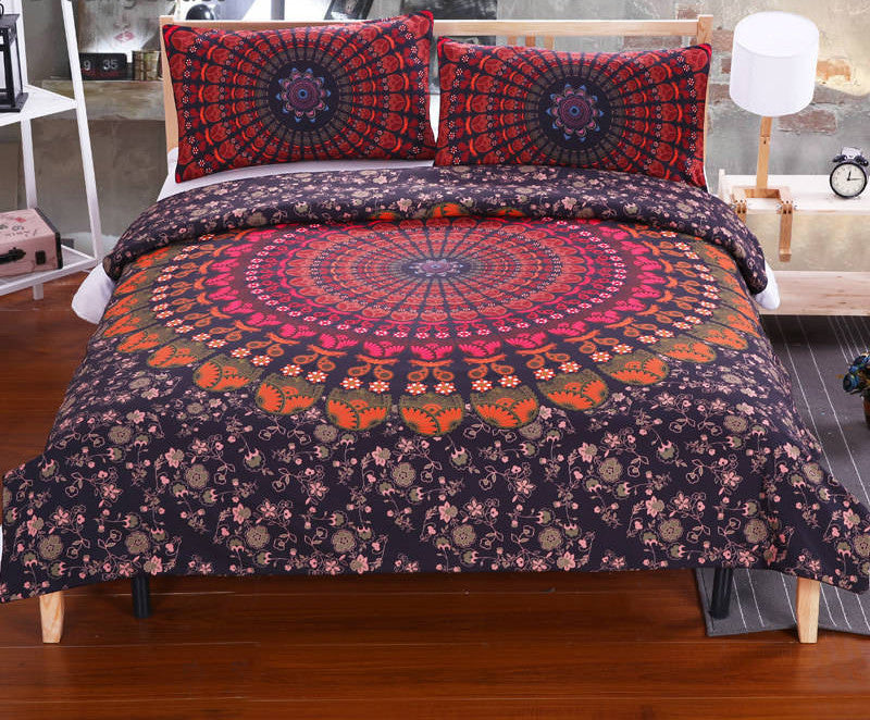 Beddingoutlet Boho Bedding Set Elephant Tree Black Printed Bohemia