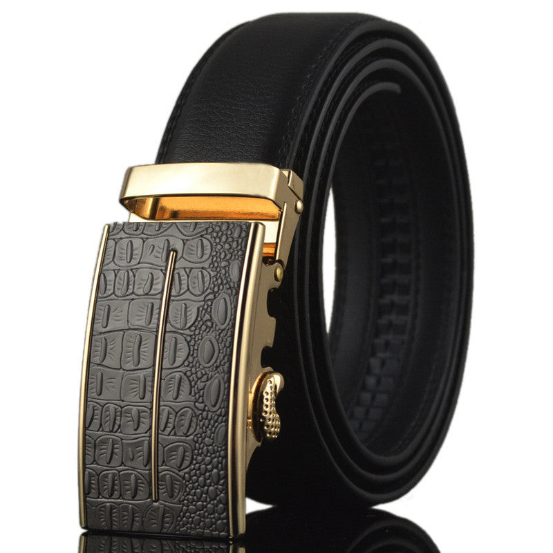 Brand designer mens belts luxury real leather belts for men metal buck – Dollar Bargains
