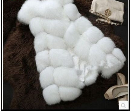 Winter Coat Women Fur Vest With a Pocket High-Grade Faux Fur Coat Leis