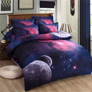 Moon Star Galaxy Bedding Sets Twin Full Queen Size Universe Outer