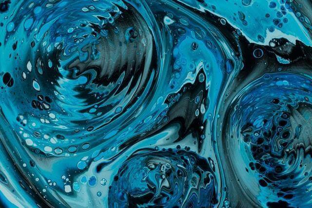 blue water ripples pattern close up view