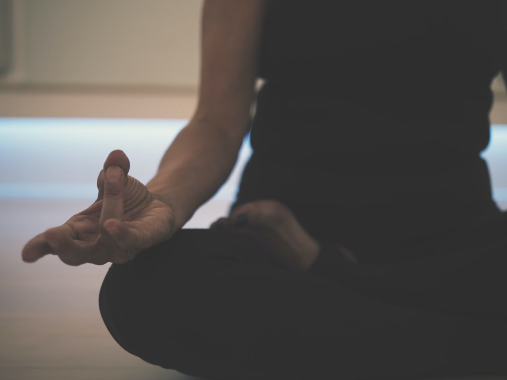 person doing yoga