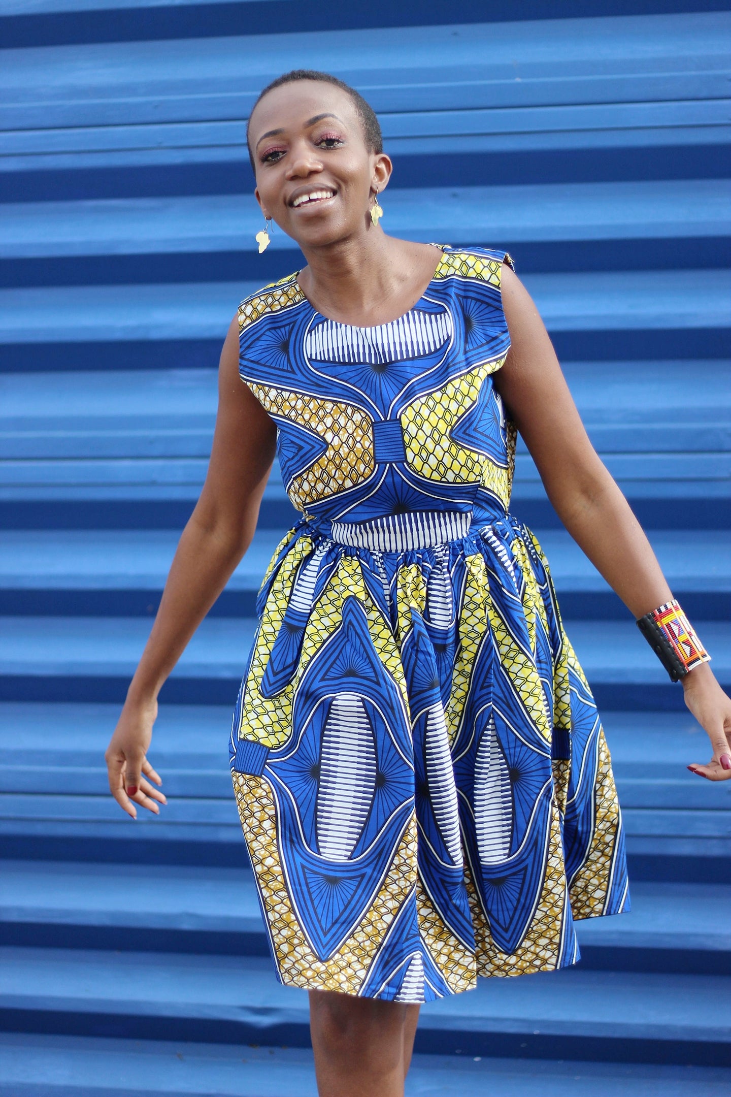 sleeveless kitenge dress