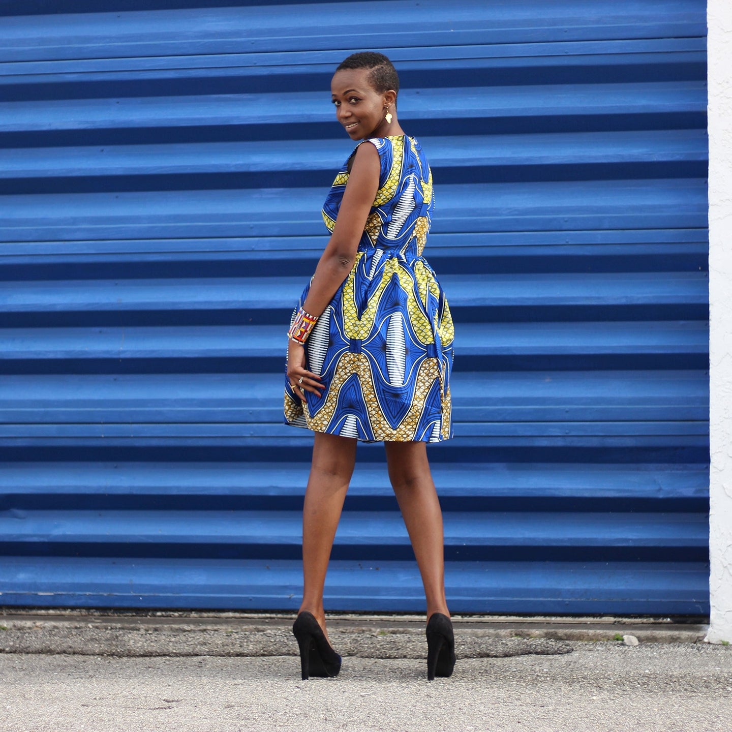 sleeveless kitenge dress