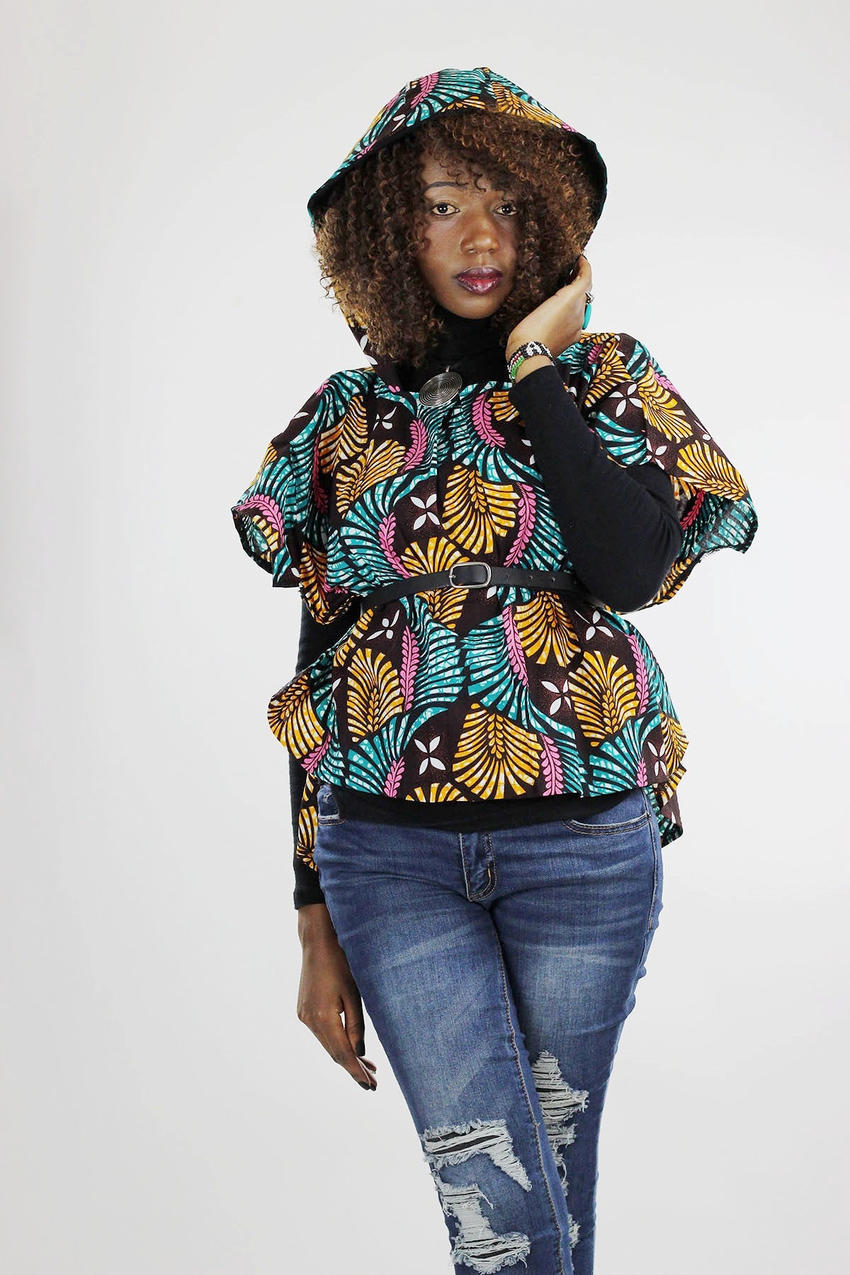 hoodie with african print