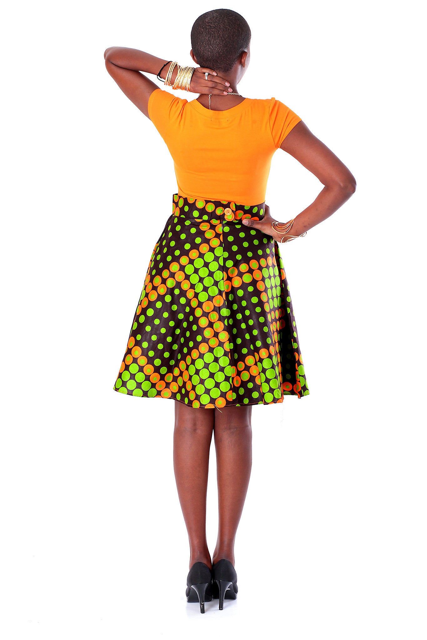 Baina High Waisted African Print Skirt - African Print Skirts