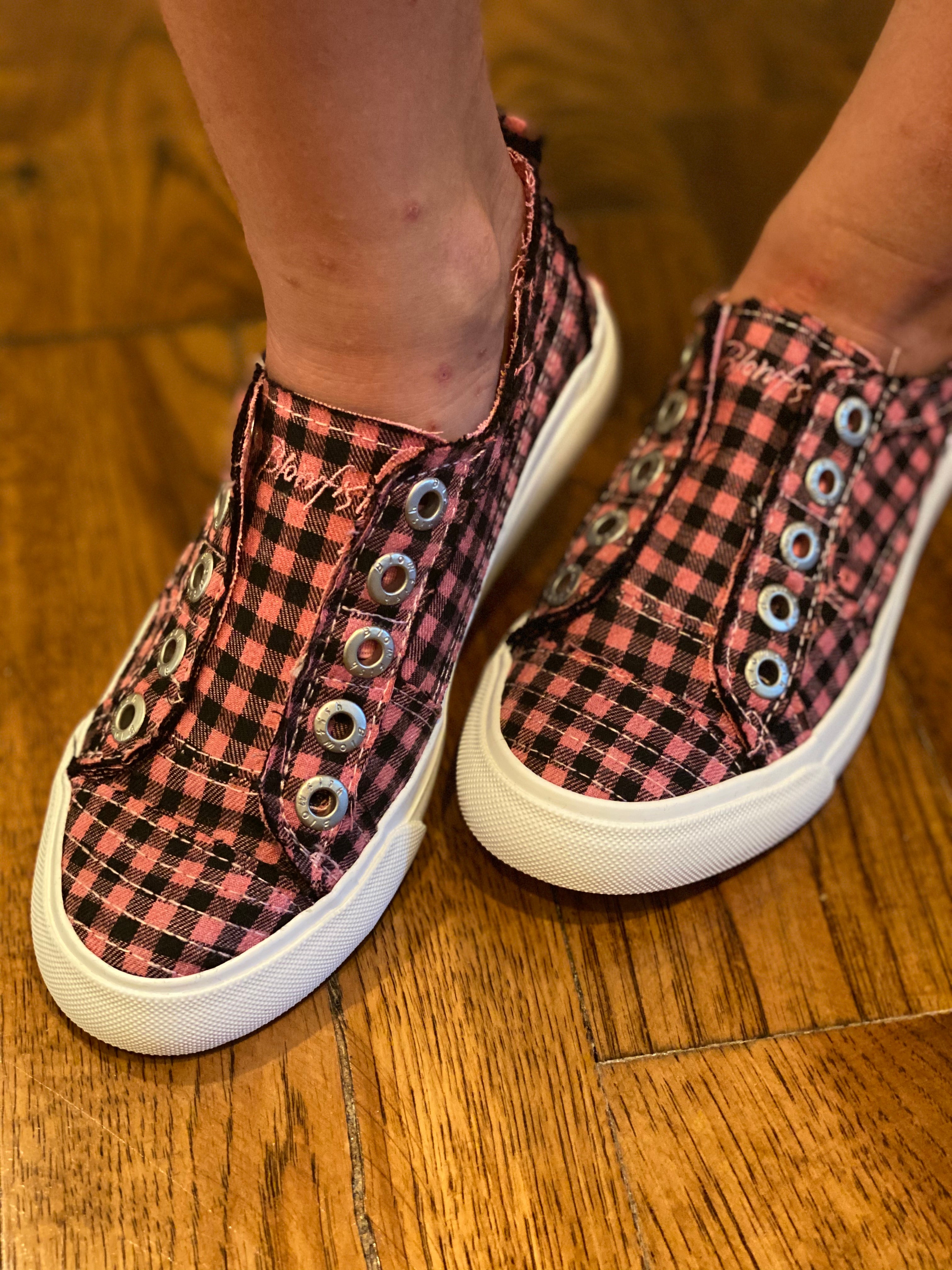 plaid blowfish sneakers