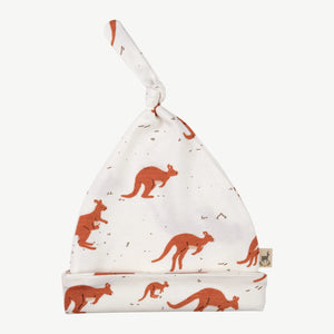 'kangaroo mob' ivory beanie - RED CARIBOU