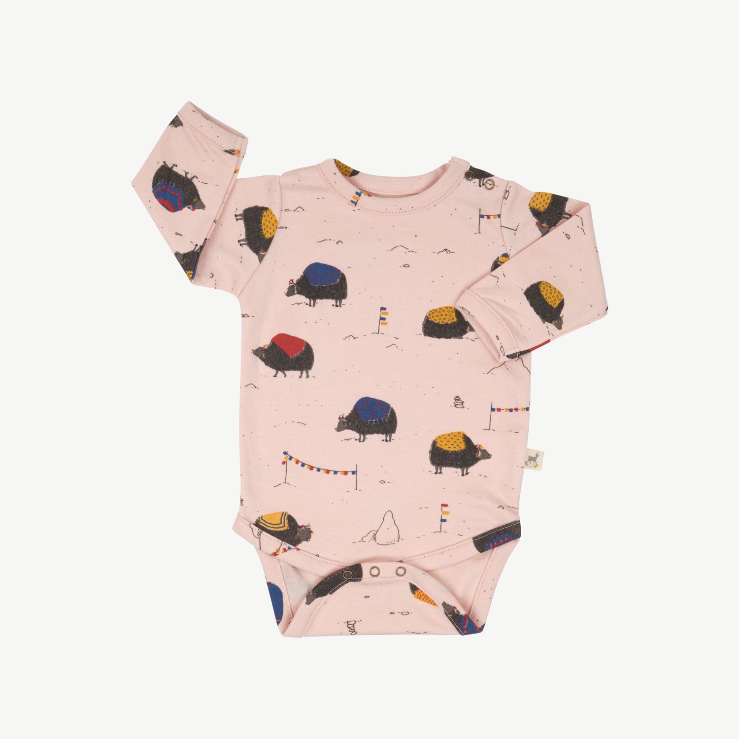 'yak's journey' peach whip onesie – RED CARIBOU