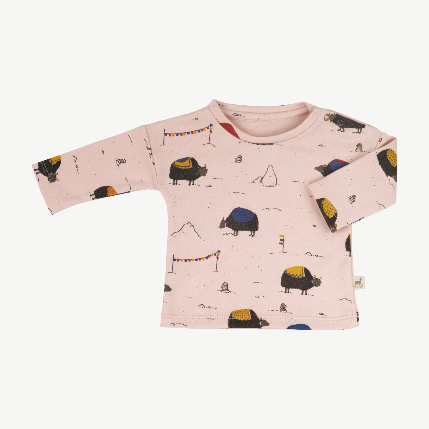 'yak's journey' peach whip t-shirt – RED CARIBOU