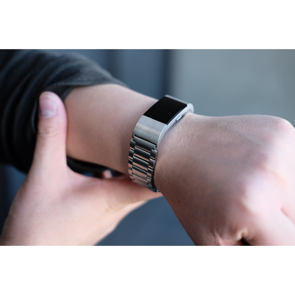 stainless steel fitbit band