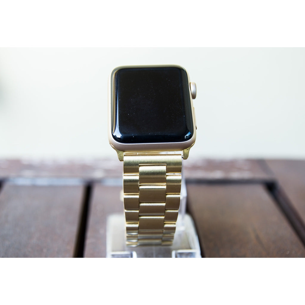 yellow gold stainless steel apple watch band