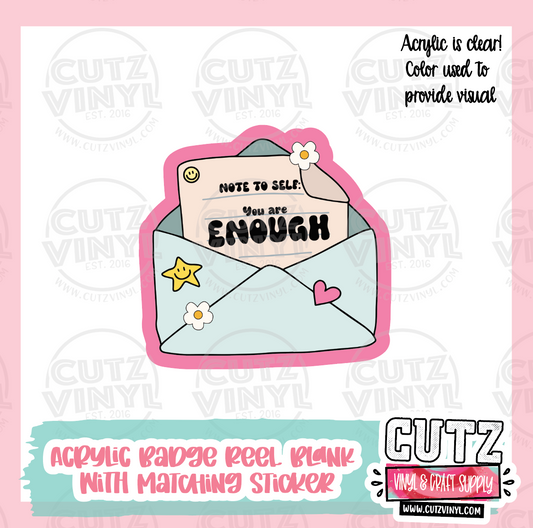 Girl Math - Acrylic Badge Reel Blank and Matching Sticker – Cutz Vinyl and Craft  Supplies