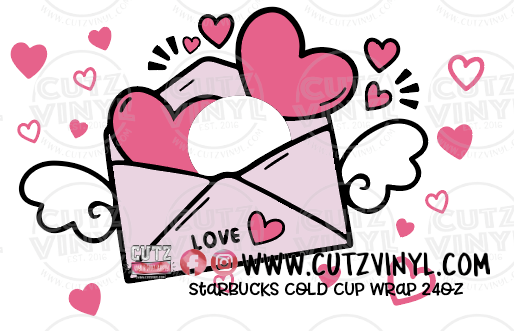 Love Letter Gnome Starbucks Cold Cup Wrap 24oz