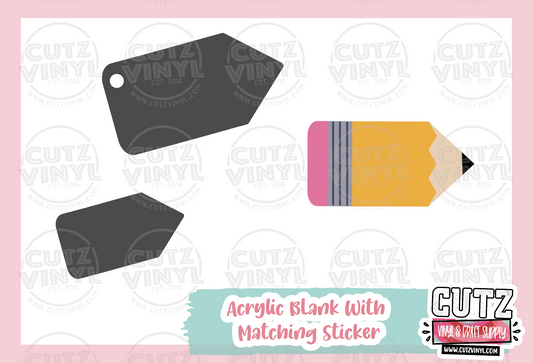 Crayons - Acrylic Badge Reel Blank and Matching Sticker – Cutz Vinyl and  Craft Supplies