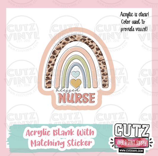 Nurse Life Bun - Acrylic Badge Reel Blank and Matching Sticker – Cutz Vinyl  and Craft Supplies