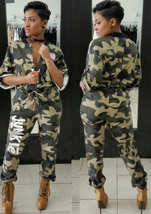 womens camouflage romper