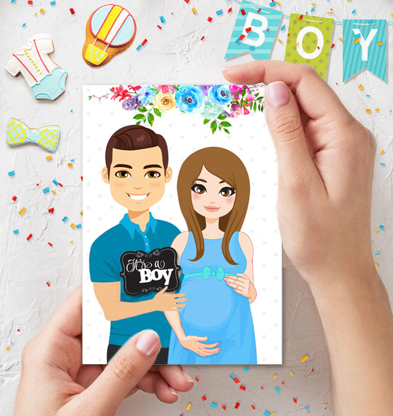 gender-reveal-card-it-s-a-boy-gender-reveal-party-pregnancy-announce-dianamariastudio
