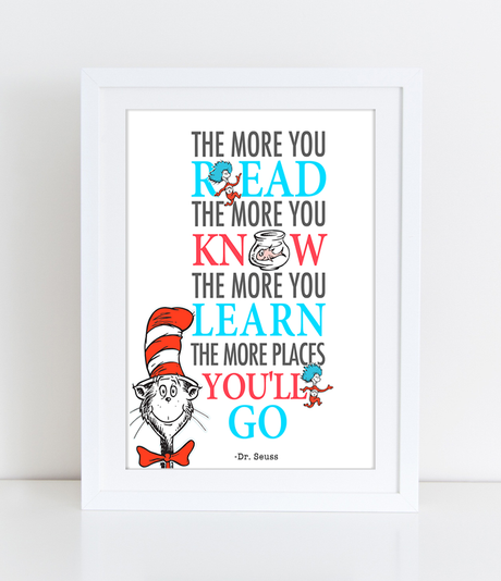 The more you read, the more you know - Printable Dr. Seuss Quote - INS ...