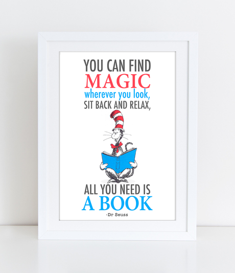 Dr Seuss Quote You can find magic Nursery Wall Art Quote ...