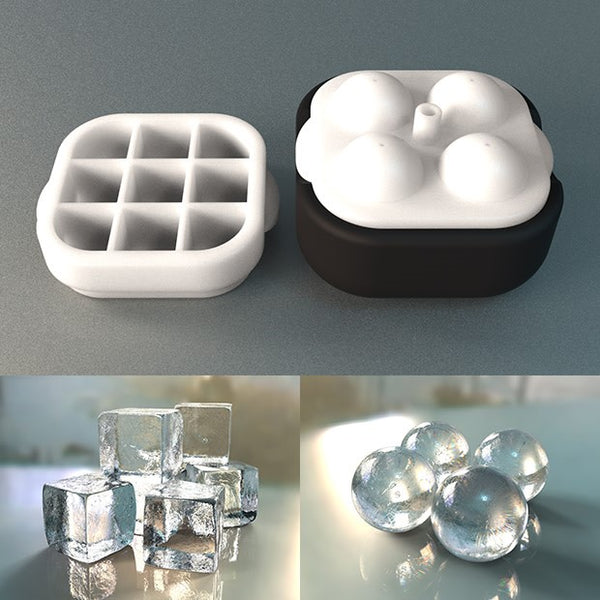 Polar Ice Ball 2.0 - 4 Clear Ice Balls + 9 Clear Ice Cubes for Whiskey –  U-CUBE Creative