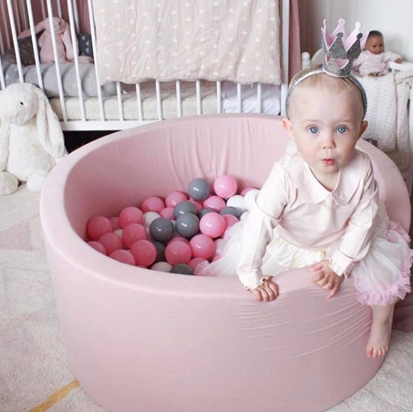 pink baby ball pit