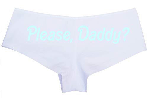 Knaughty Knickers Whore White Boyshort Underwear Slut Panties BDSM