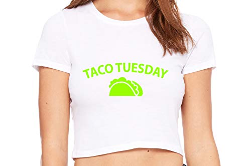 Knaughty Knickers Eat My Taco Tuesday Lick Me Oral Sex White Crop Tank