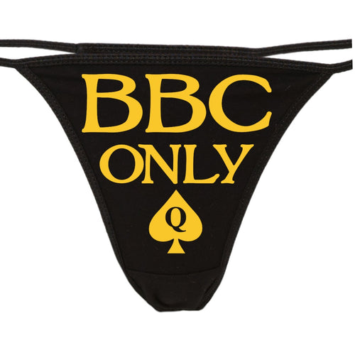 Buy Spades Castle BBC Only Thong Panty (Large, Gray/White) at