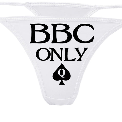 Knaughty Knickers - BBC Only Queen of Spades Thong Panties - Big Black –  Cat House Riot