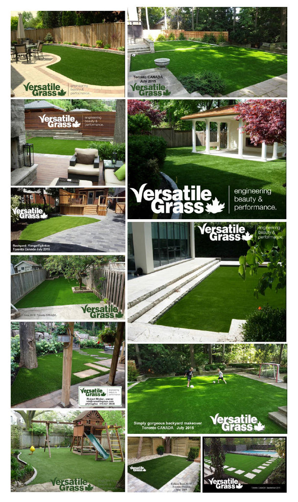 Backyard makeovers are our largest singular usage for Versatile Grass Versatile synthetic artificial grass turf Toronto GTA Ontario