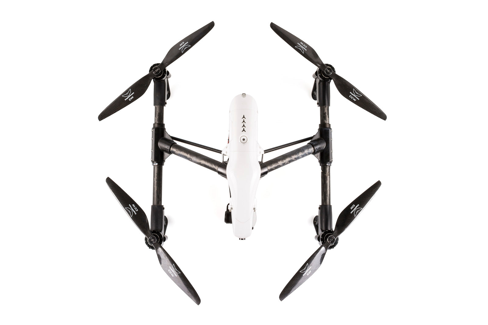 dji Inspire 1 Carbon Fiber propeller adapters installed landing mode