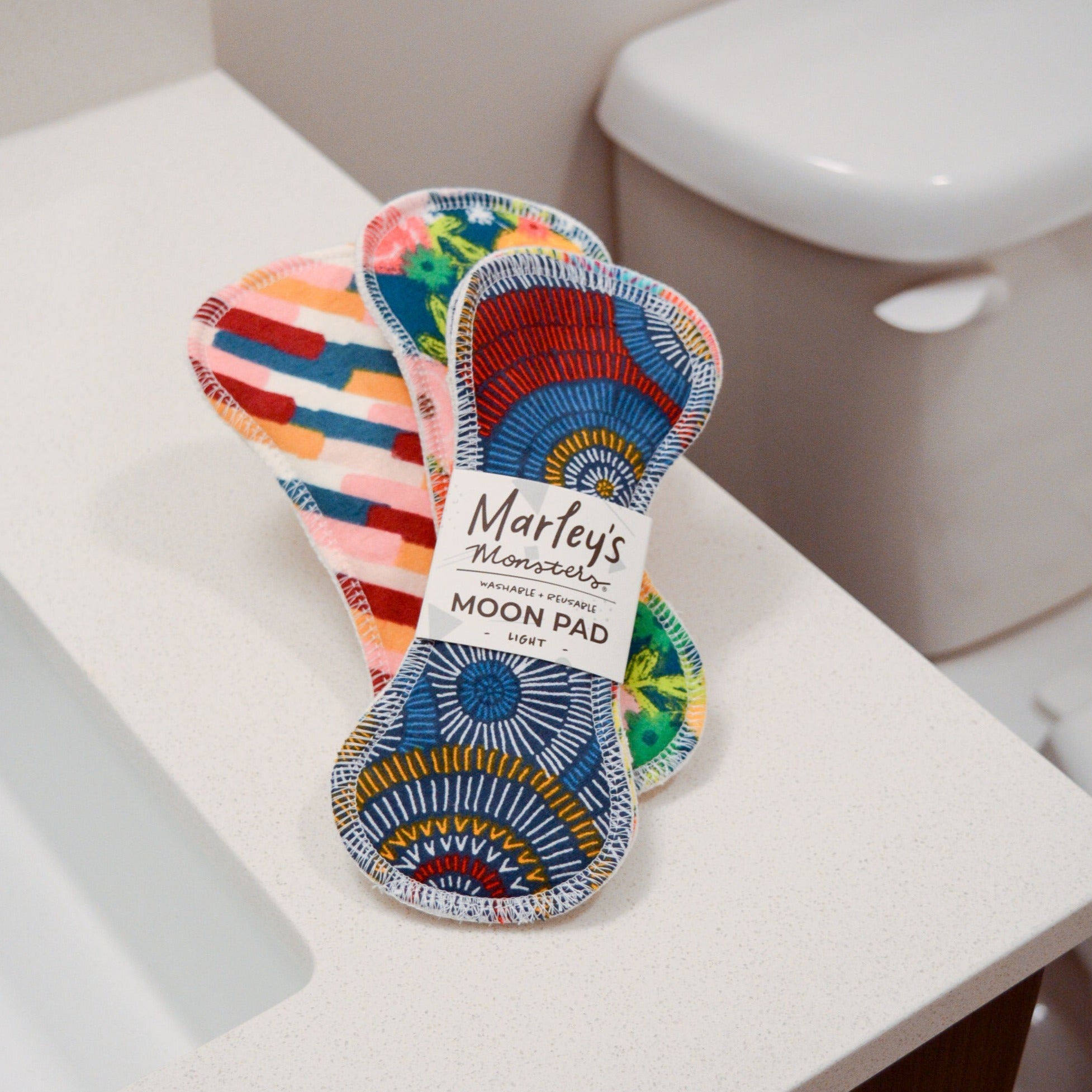 Nursing Pads: 6 Pairs | Marley's Monsters | Eugene, Oregon Stained Glass and Mod Geo Prints