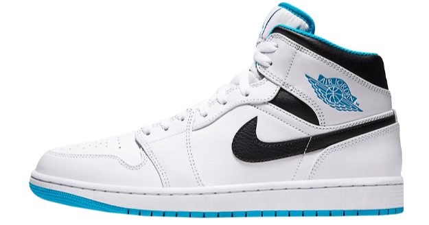 nike air jordan 1 white and blue