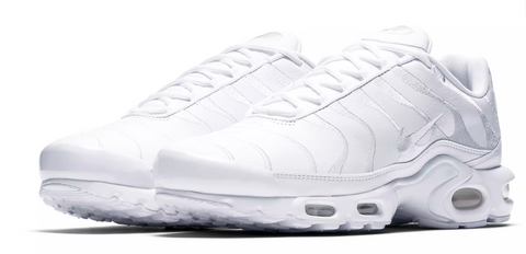 white leather nike tn