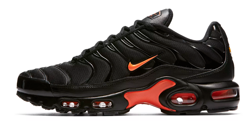 nike tuned black and orange