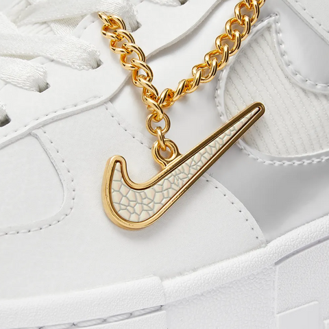 Nike Air Force 1 Pixel White Gold Chain Soldsoles