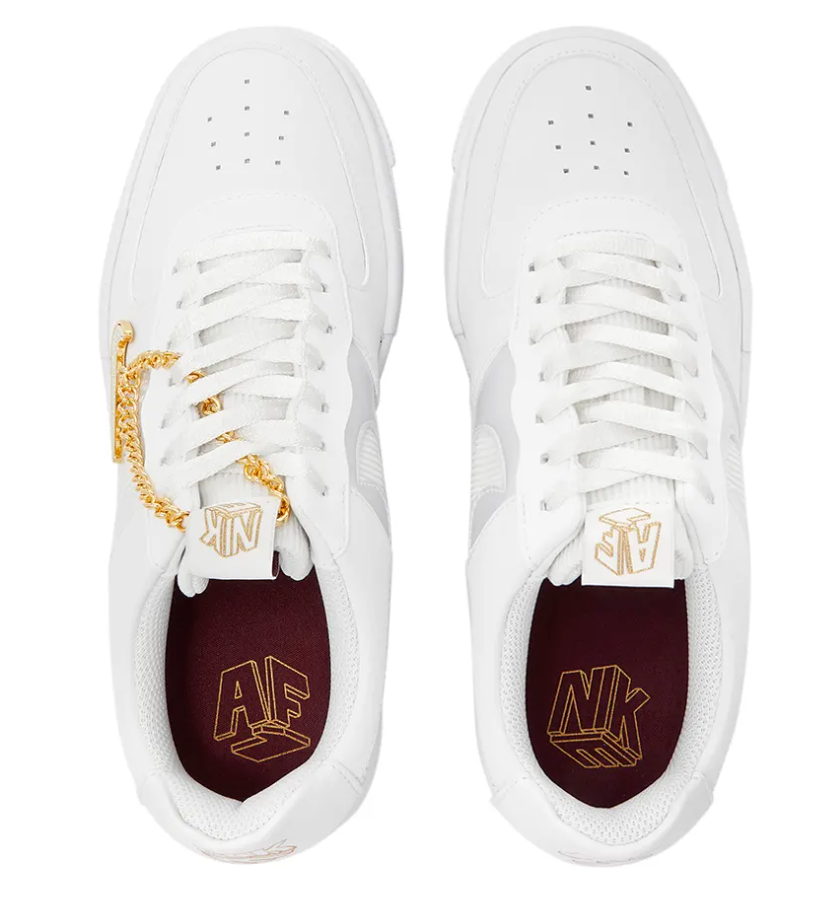 Nike Air Force 1 Pixel White Gold Chain – Soldsoles