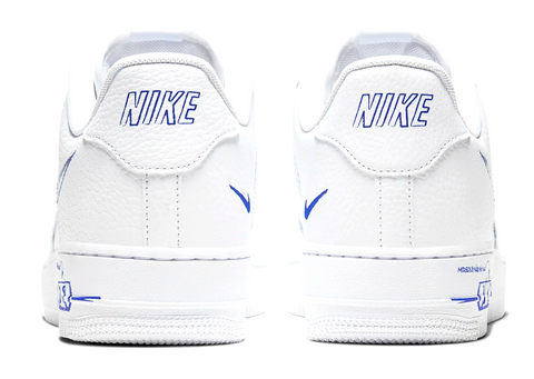 air force 1 scribble blue