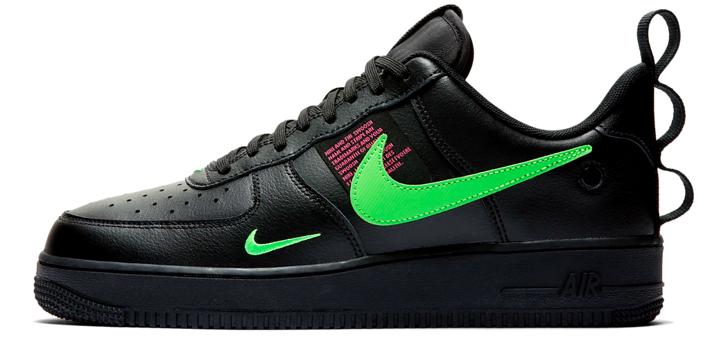 nike air force black and green