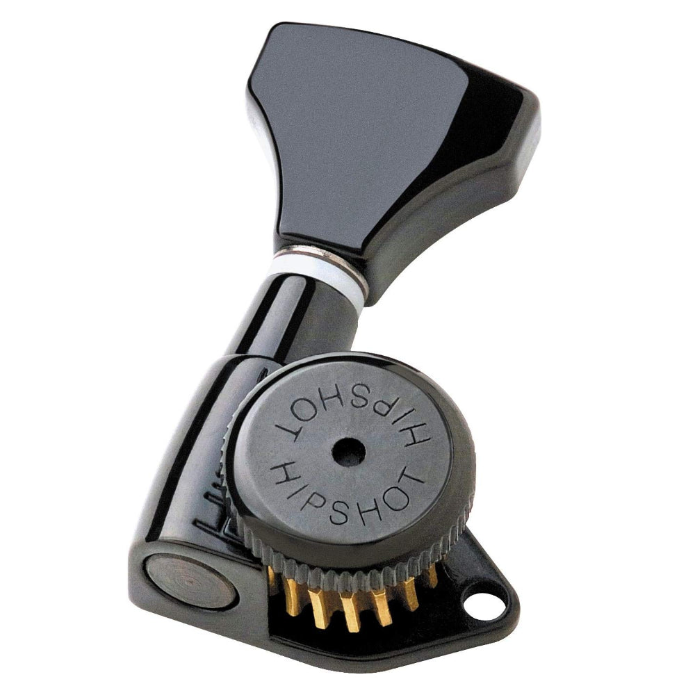 Hipshot Grip-Lock Open 3+3 Headstocks Guitar Tuner Upgrade, Black - 6K2GL0B