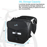 Lumintrail Double Pannier Bike Bags 36L Bag Capacity for Rear Bicycle BB-8013