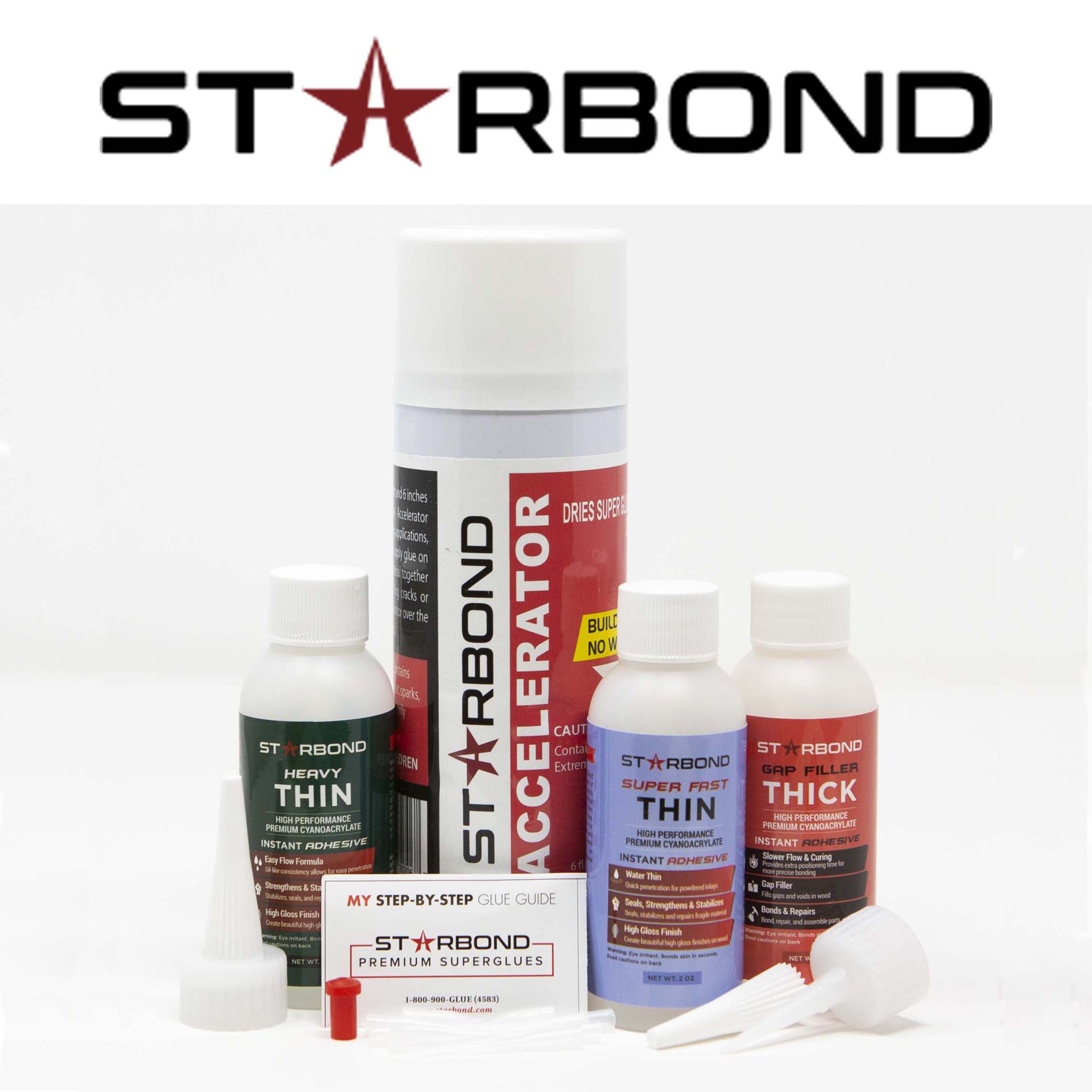 Starbond 4 oz. Medium CA Glue and 6 oz. Accelerator Bundle