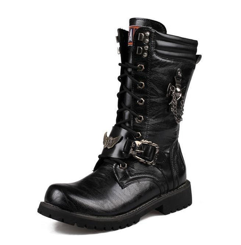Men's Premium Black Riptide Galloper Boots Motorcycle Boots