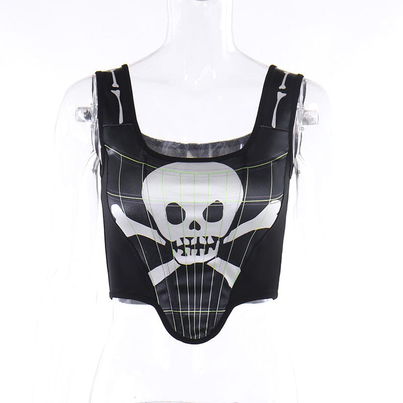 Women's Punk Faux Leather Tank Top – Punk Design