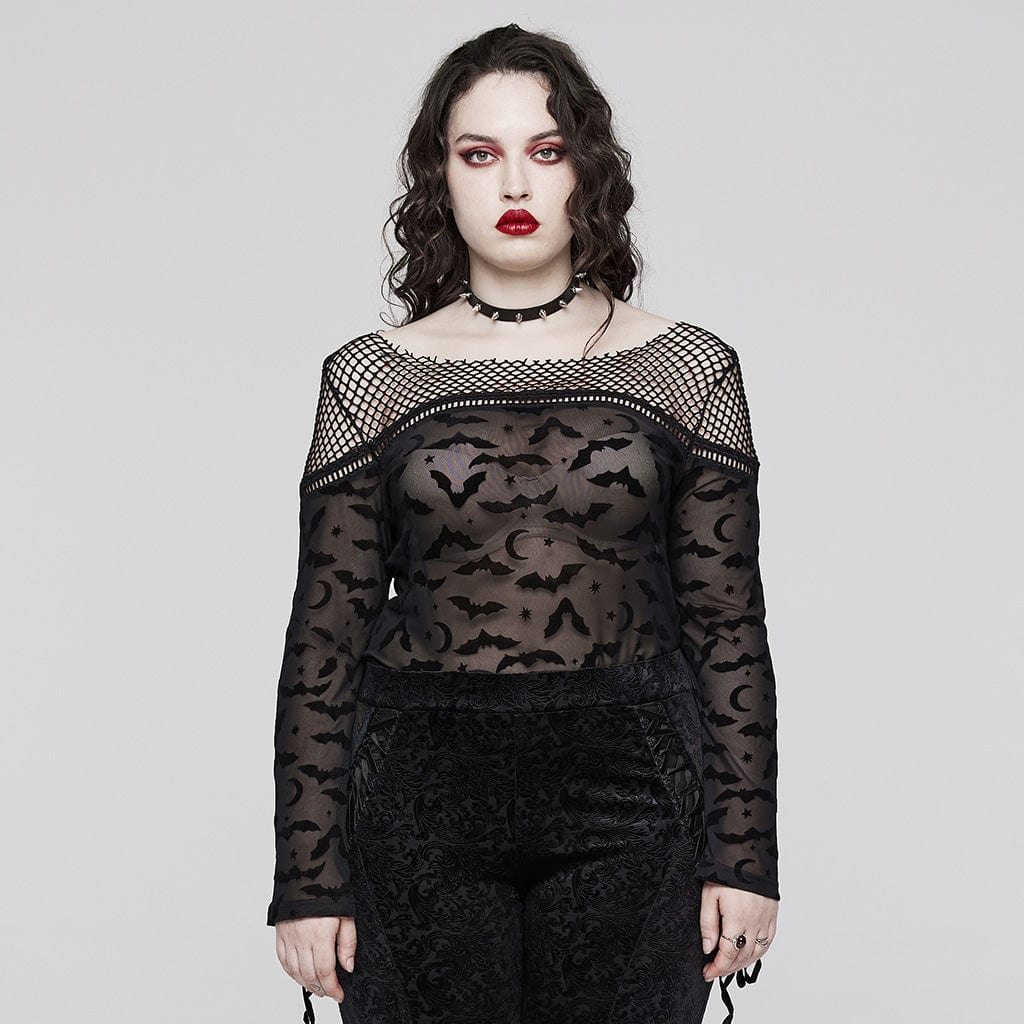 Women's Plus Size Gothic Star Velvet Tank Top – Punk Design