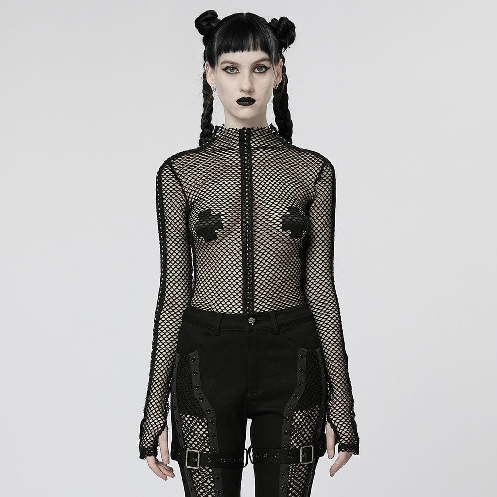 Women's Punk Sheer Mesh Bodysuit – Punk Design