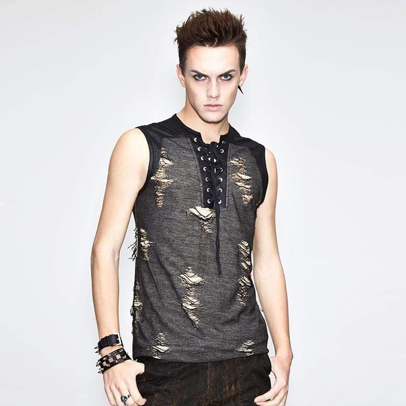 Men's Grunge Sleeveless Top – Punk Design